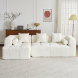 Versatile Modular Sofa With Side Pockets And Plush Pillows For Living Room