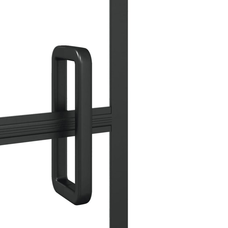 vidaXL Shower Enclosure ESG and aluminum 31.5"x55.1" Transparent and black