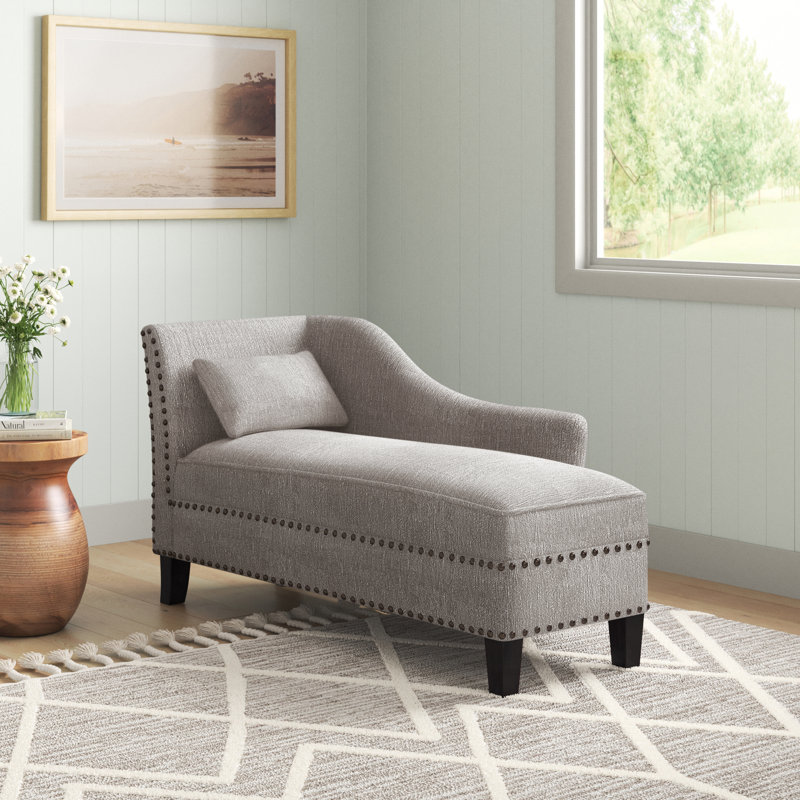 Chaise longue Diogène, 100 % polyester beige