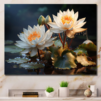 «White Yellow Lotus Field I» sur toile