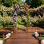 Treillis arche de jardin en bois de sapin carbonisé rustique, arche de mariage de style pergola pour plantes grimpantes, décor extérieur pour la cour, assemblage facile