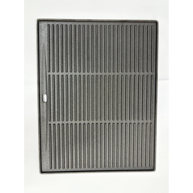 Gril carré réversible en fonte 45,7 x 35,6 cm - Fiable, plat et irrégulier, répartition uniforme de la chaleur, facile à nettoyer, plaque de cuisson réversible 45,7 x 35,6 cm, sécuritaire, idéale pour les steaks.