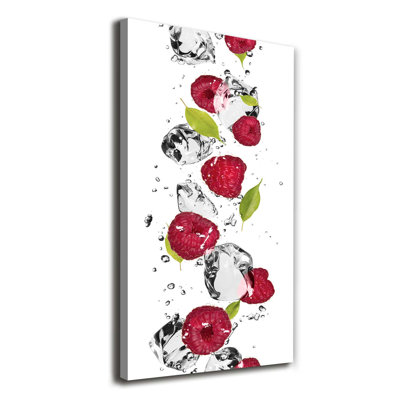 Raspberry And Water - Wrapped Canvas Print