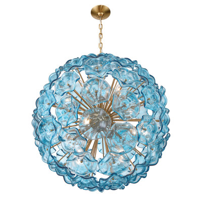 Lustre Seguis Alerte 28'' en laiton vieilli