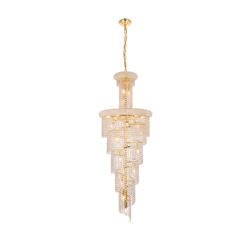 Jessenia 22 - Light Dimmable Chandelier, Gold, 60" H x 42" W