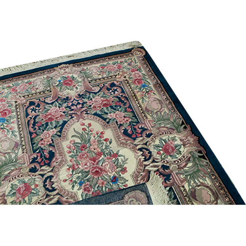 Tapis beige noué à la main de haute qualité