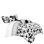 Ensemble d'édredon à motif floral 7 pièces blanc et noir