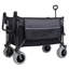 Chariot pliant multifonctionnel avec chariot rotatif et poussoir avec poignée rotative et pneus de plage de 9 po x 4 po pour le camping et la plage - 300 L très résistant, grande capacité pour le transport, l'épicerie et l'utilisation à l'extérieur
