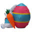 Décoration de lapin de pâques avec carottes gonflables