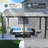 10 * 12FT Outdoor Gazebo Pergola Aluminum Framed with Sloping Pitched Roof-118215452