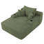 Chaise longue convertible avec large accoudoir et porte-gobelet, canapé-lit en velours côtelé moelleux