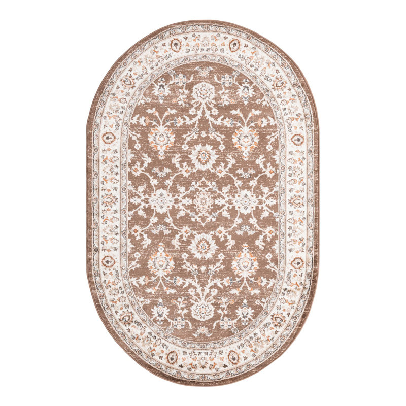 Charlotte Floral Indoor Rug, Oval 5'3" x 8'