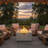 MGO Outdoor Square Fire Pit With Steel Burner,Lightweight 24.02-Inch Propane Fire Pit Table With Adjustable Flame, 40,000 BTU, Lava Rocks, And Rain Cover For Patio,Backyard, And Poolside-95536832