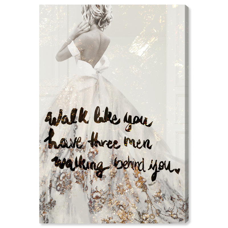 She Walks Like This - Art texturé sur toile, H 24 po x l 16 po