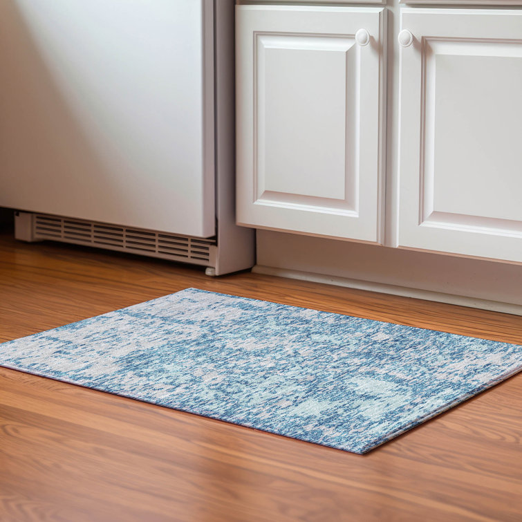 Premium Machine Washable Prisco Teal Rug