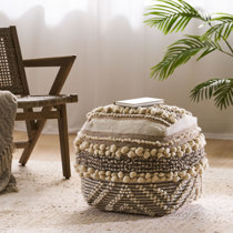 Square Wool Ottomans & Poufs You'll Love