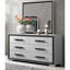 Commode 6 tiroirs avec poignées barres monochromes