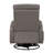 1Pc Glider Recliner Chair With Swivel Motion Mocha Leather Upholstery-1570852710