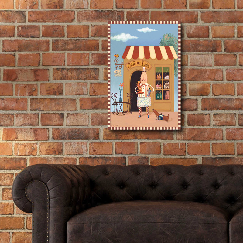 «Lark Manor» «Chef 6 Cafe Au Lait» par Viv Eisner, art mural en verre acrylique, H 24 po x l 16 po x P 0,2 po