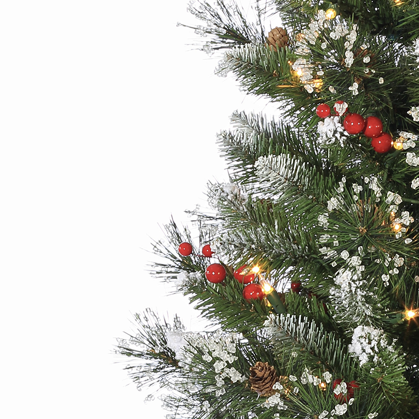 Potted 4' Pre-Lit Pine Christmas Tree
