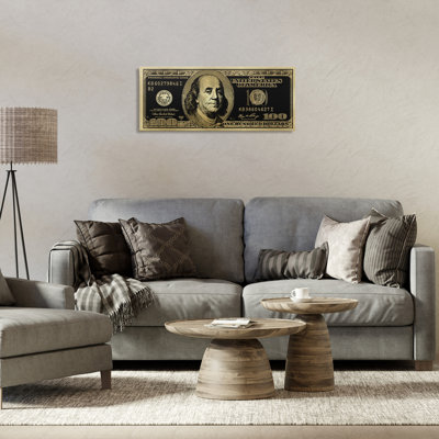 Inverted Hundred Bill Canvas Wall Art by Madeline Blake
