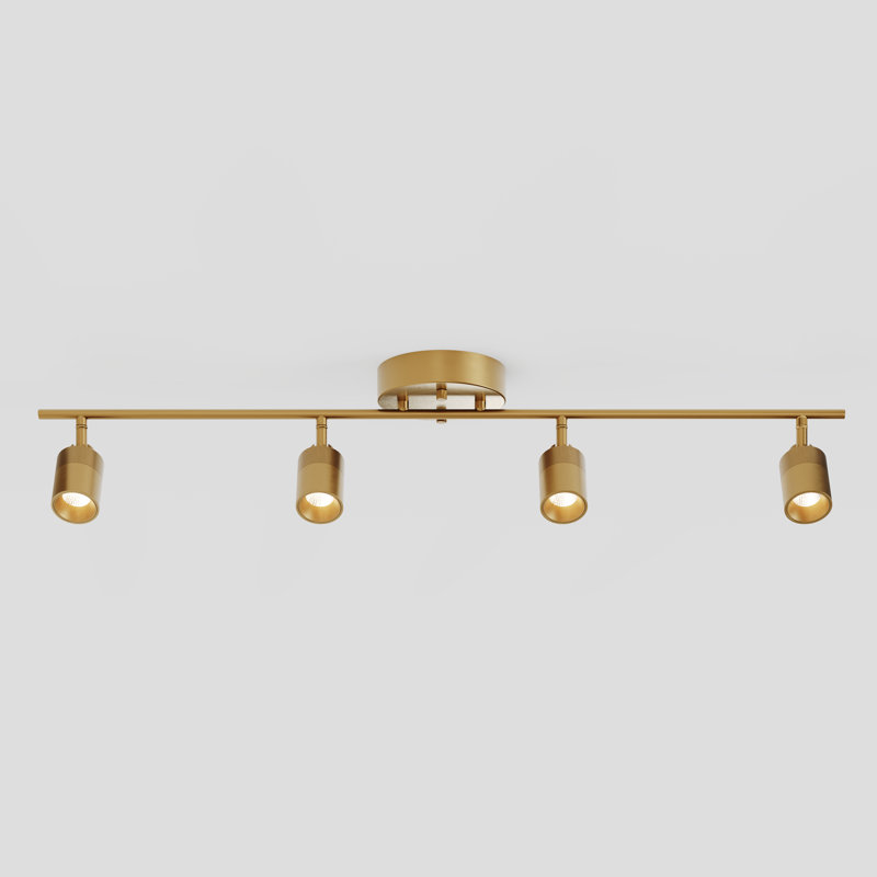 Shura 4-Light Integrated LED Track Light w/ Rotatable Heads, 3 ft. Track Lighting Kit, 3000k, 2240 Lumen, Polished Chrome