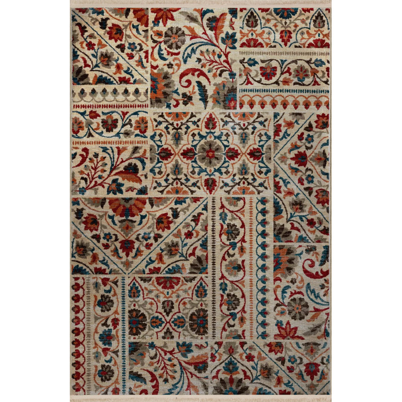 Tapis rectangulaire Vittorina, Rectangle 4 pi 4 po x 6 pi 3 po