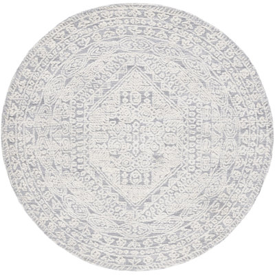 Tapis oriental gris en laine / coton touffeté à la main Metro
