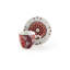 Mandala Red Porcelain Espresso Cup and Saucer