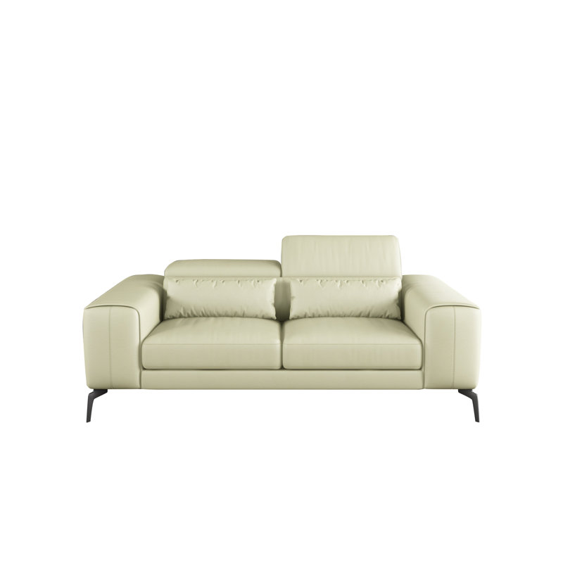 Cavour Sofa, White Genuine Leather