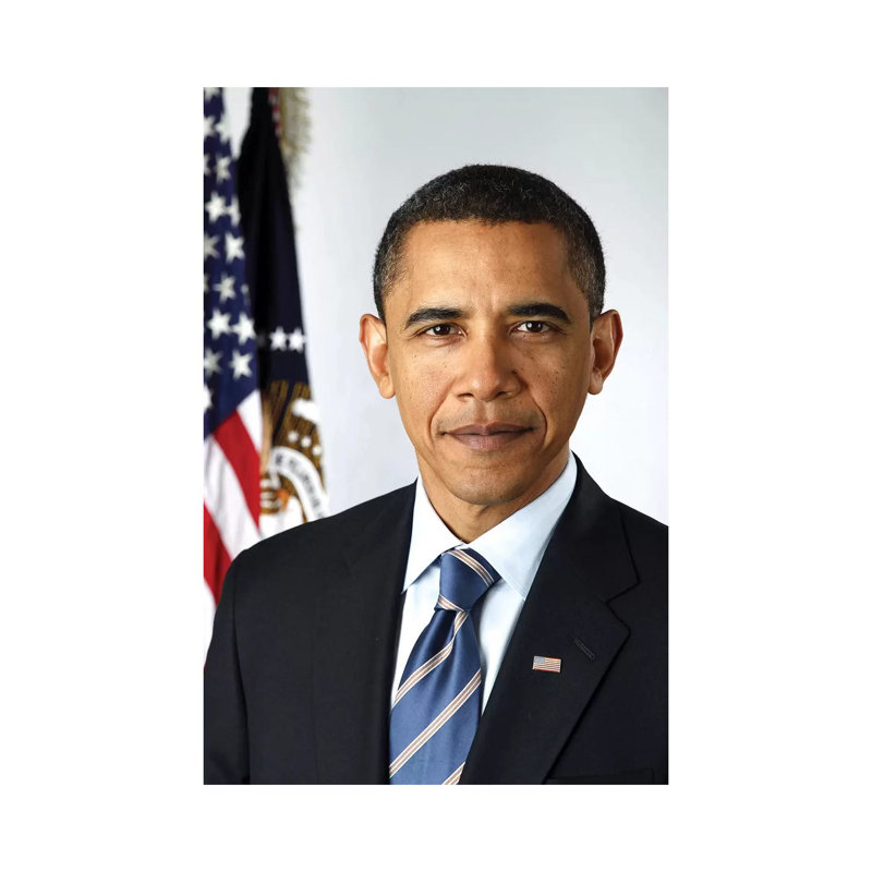 Barack Obama (1961- ) by Pete Souza - Wrapped Canvas Print, 20.32 cm H x 30.48 cm W