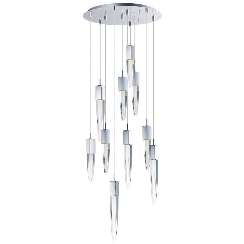 Adebare 10 - Light LED Cluster Pendant, Polished Chrome