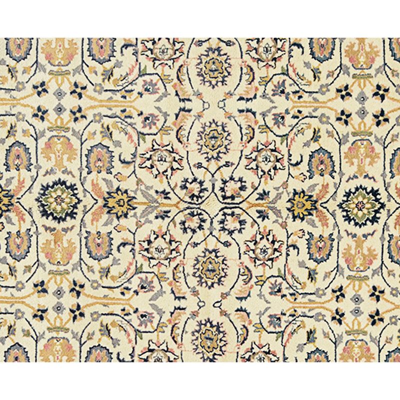 High-Quality Hand-Knotted Ivory Area Rug