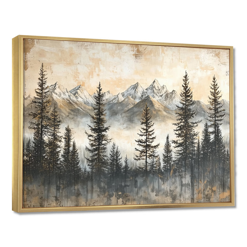 Gerarde - Landscapes Wall Art, H 30 po x l 40 po, Impression encadrée flottante, Gold