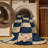 Machine Washable Checkered Gray Area Rug