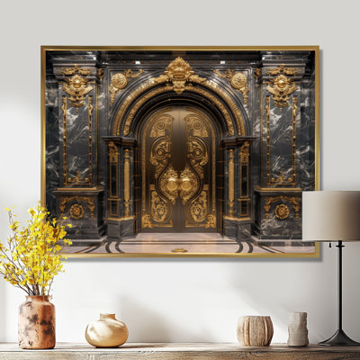 Gold Banks Gilded Doors I - Banks, impression d'art mural
