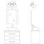 Éclairage pour meuble-lavabo 3 lumières avec abat-jour en verre givré blanc (3 ampoules B11 incluses)-1757962661