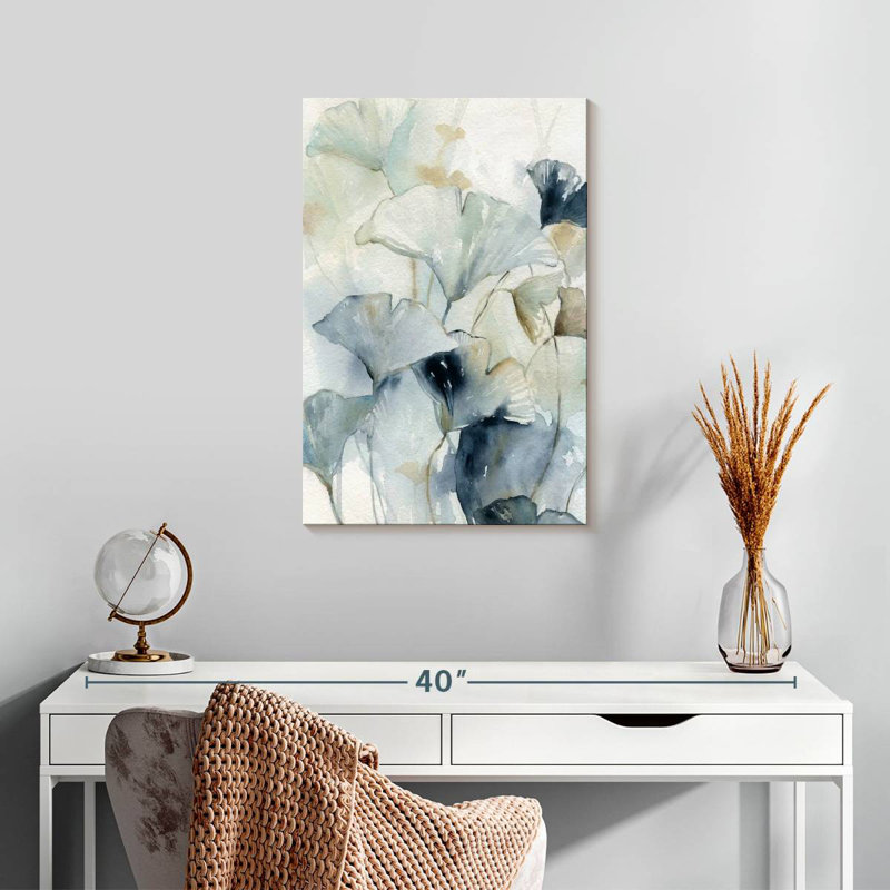 Harnek indigo ginkgo I, H 24 po x l 16 po
