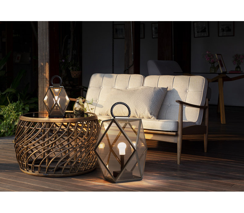 Muse Lantern Table Lamp, 24"H x 24"W x 24"D