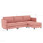 Canapé 3 places de 107,8 po de large taille, canapés en L avec repose-pieds mobile, accoudoirs avec poches, canapé en tissu moderne-766345451
