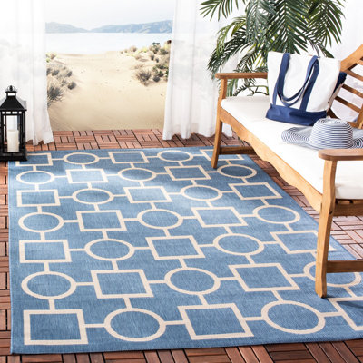 Courtyard Performance Geometric Rug