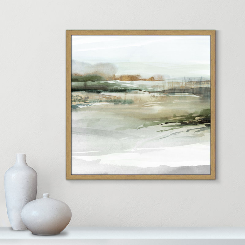 «Prologue II» par Isabelle Z, Grain de bois naturel, L 23,5 po x H 23,5 po, Impression encadrée