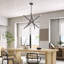 Lustre 8 lumières bronze avec détails en laiton antique-996542539