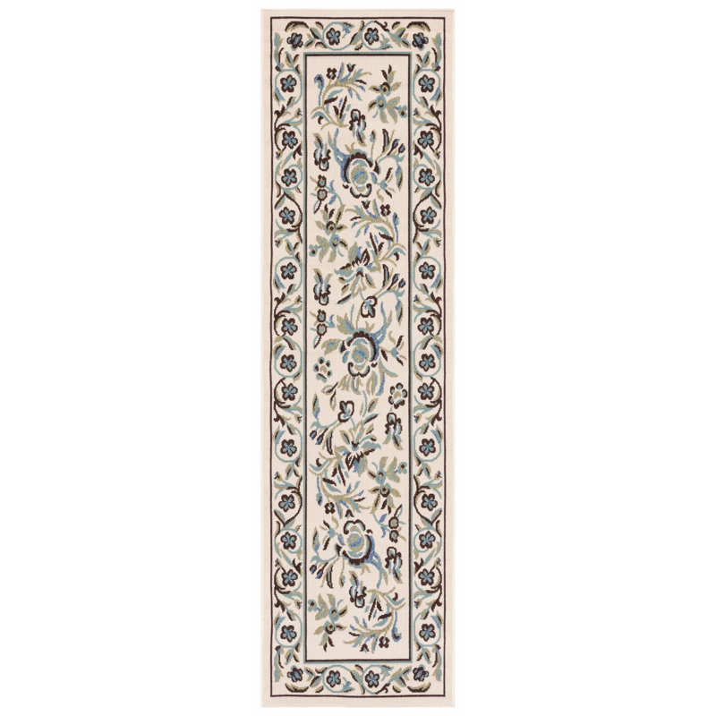 Tapis d'intérieur / extérieur floral Centeno Veranda Performance, Tapis de couloir 2 pi 3 po x 8 pi