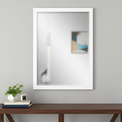 39" White Accent Mirror