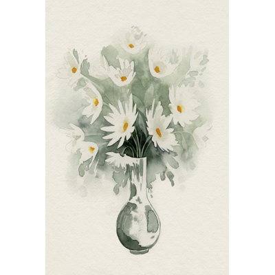 Daisy Bouquet Sketch II 1 Piece Wrapped Canvas Painting