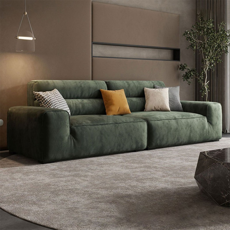 Causeuse-coussin modulaire verte 100% polyester