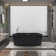 59'' x 30'' Freestanding Soaking Tub Pleated Acrylic Modern Bathtub with Overflow