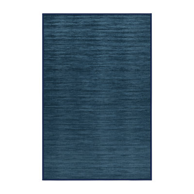 Machine Washable Solid Grey Area Rug