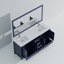 Meuble-lavabo double bleu marine 72 po X P 22 po D, comptoir en quartz blanc, ensemble de robinet et Miroir-477648700